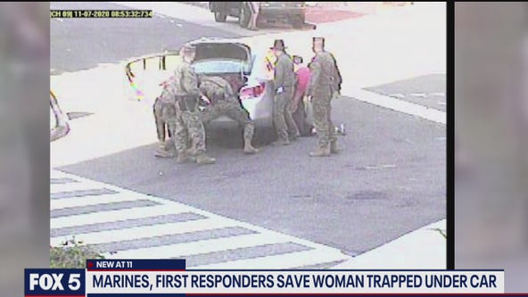 Marines rescue woman trapped under car in DC