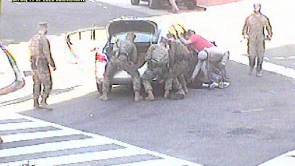 Dramatic video shows Marines in DC rescue woman trapped under car