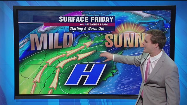 Sunny and mild Friday with highs in the 60s