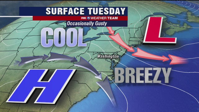 Chilly, breezy Election Day across DC region