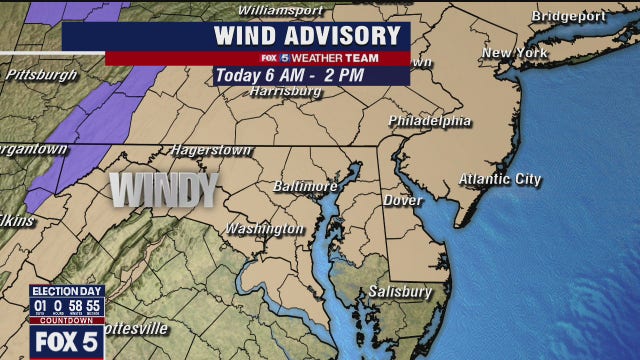 Gusty winds, chilly temperatures Monday with highs near 50 degrees