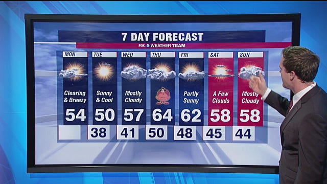 Early morning rain will give way to clearer skies today in the DC area