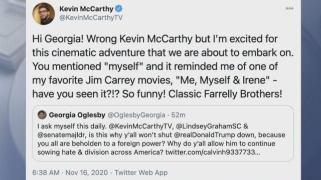 Twitter still confusing FOX 5's Kevin McCarthy for House Minority Leader
