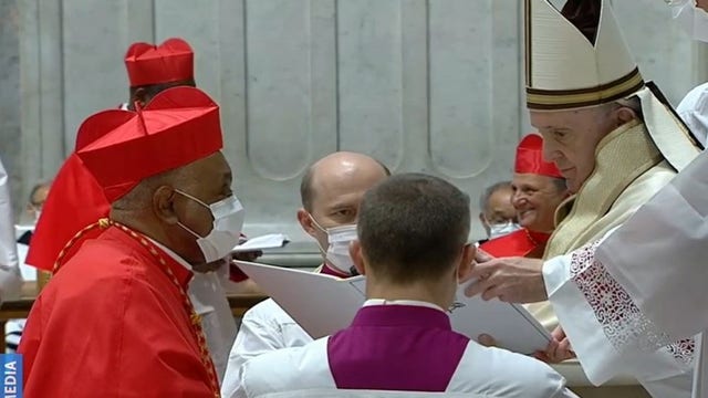 Pope elevates 13 new cardinals, including first African-American, in ceremony marked by COVID