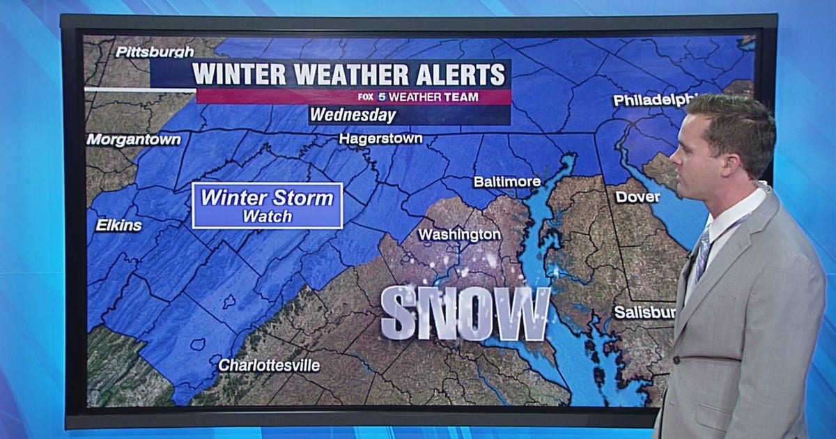 Expect rain in the DC area on Monday ahead of snow later in the week ...