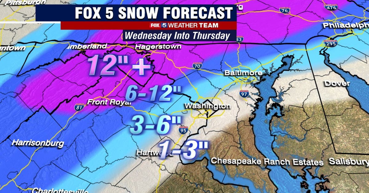 Snow storm forecast: DC region braces for midweek winter weather | FOX 5 DC