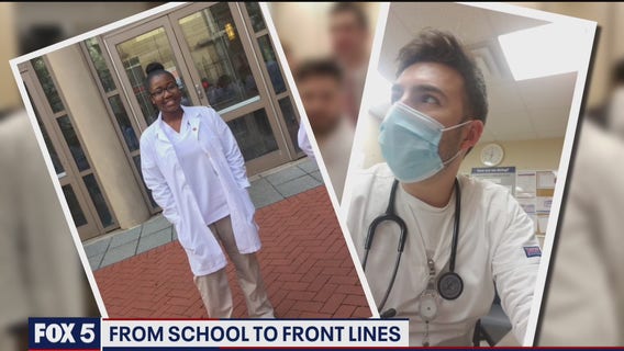 Medical, nursing school students heading from classroom to hospital amid pandemic