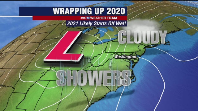Sunny but cold Tuesday; New Year’s showers likely