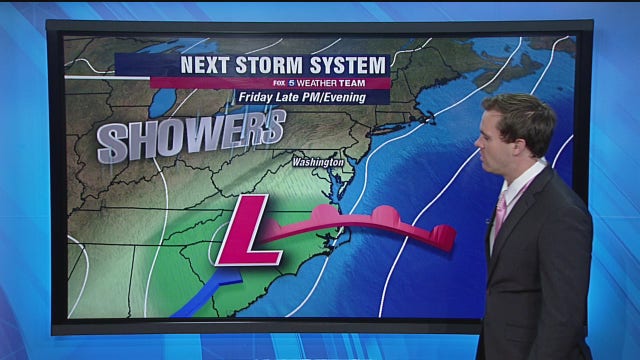 Cloudy, cool Friday with steady overnight rain moving in