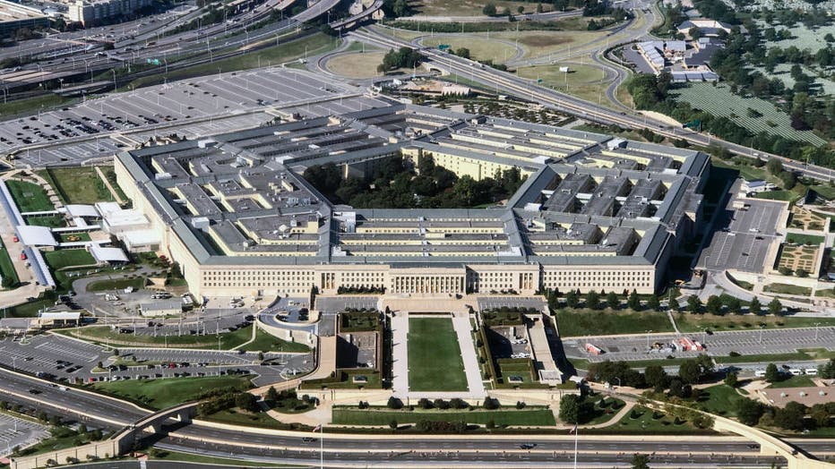 FILE - Aerial view of the Pentagon building photographed on Sept. 24, 2017.