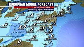 Snow showers possible Thursday; eyes on late weekend storm risk