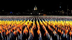DC’s National Mall lit up with ‘Field of Flags’ ahead of ‘unprecedented’ inauguration