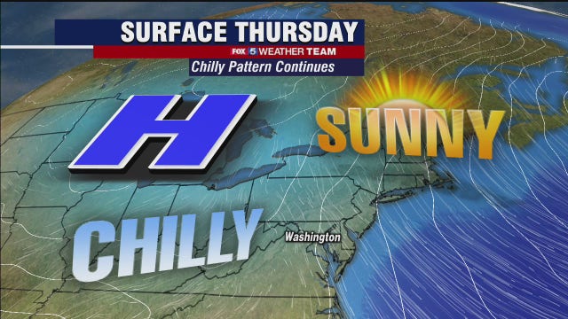 Sunny, chilly and dry Thursday with temperatures in the 40s