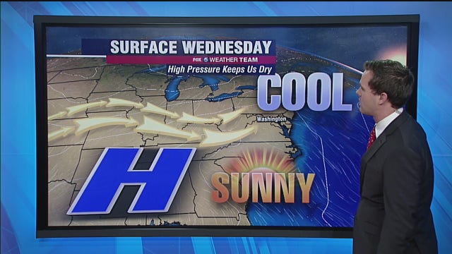 Sunny, chilly Wednesday with highs near 50 degrees