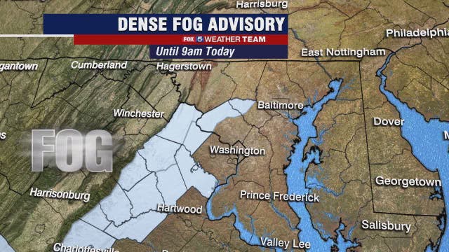Dense fog, patchy ice could impact commute Wednesday; flurries possible Thursday