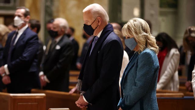 Joe Biden attends service at St. Matthews