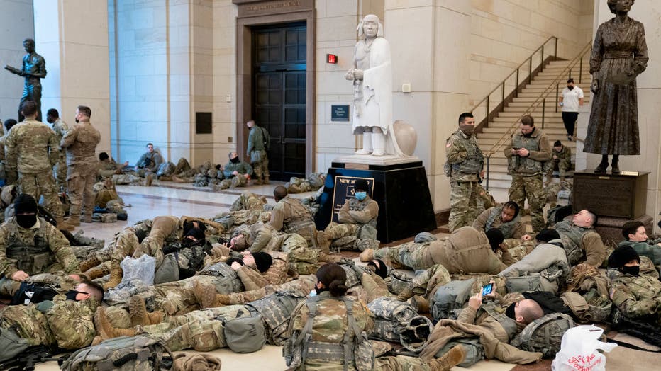 National Guard Members Seen Sleeping On Capitol Floor Ahead Of ...