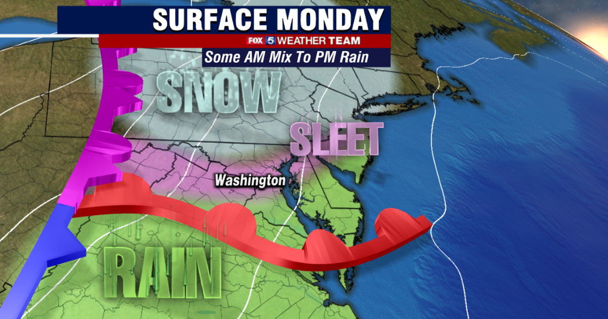 Fast moving system crosses DC region Monday bringing snow, sleet | FOX 5 DC