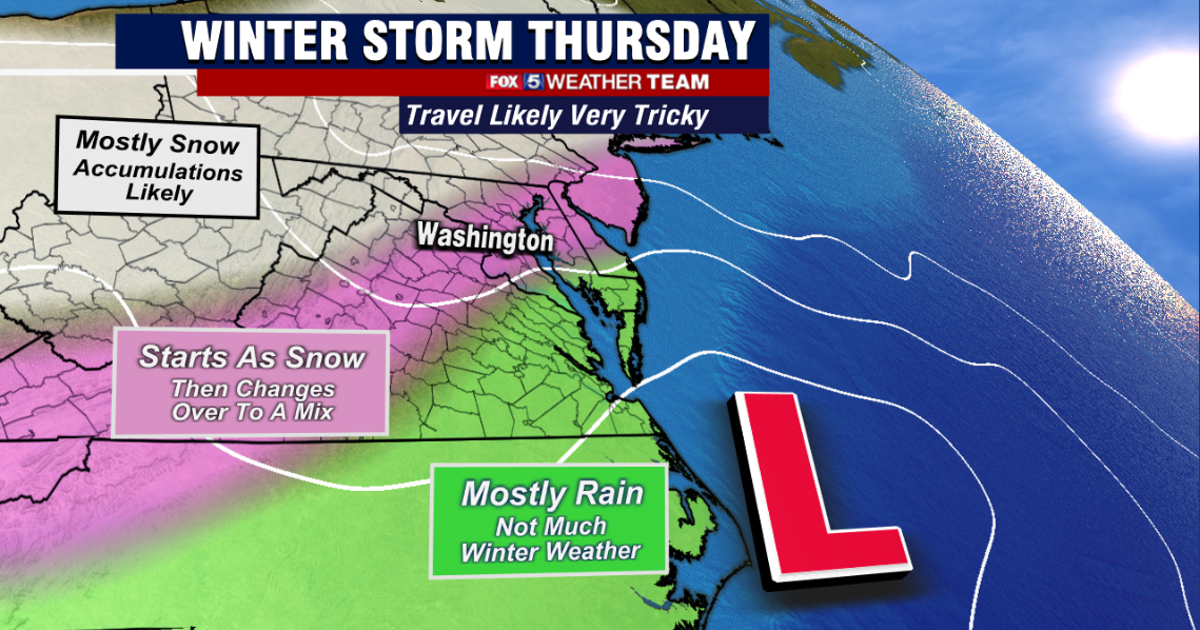 Snow, wintry mess eyes DC region Thursday | FOX 5 DC