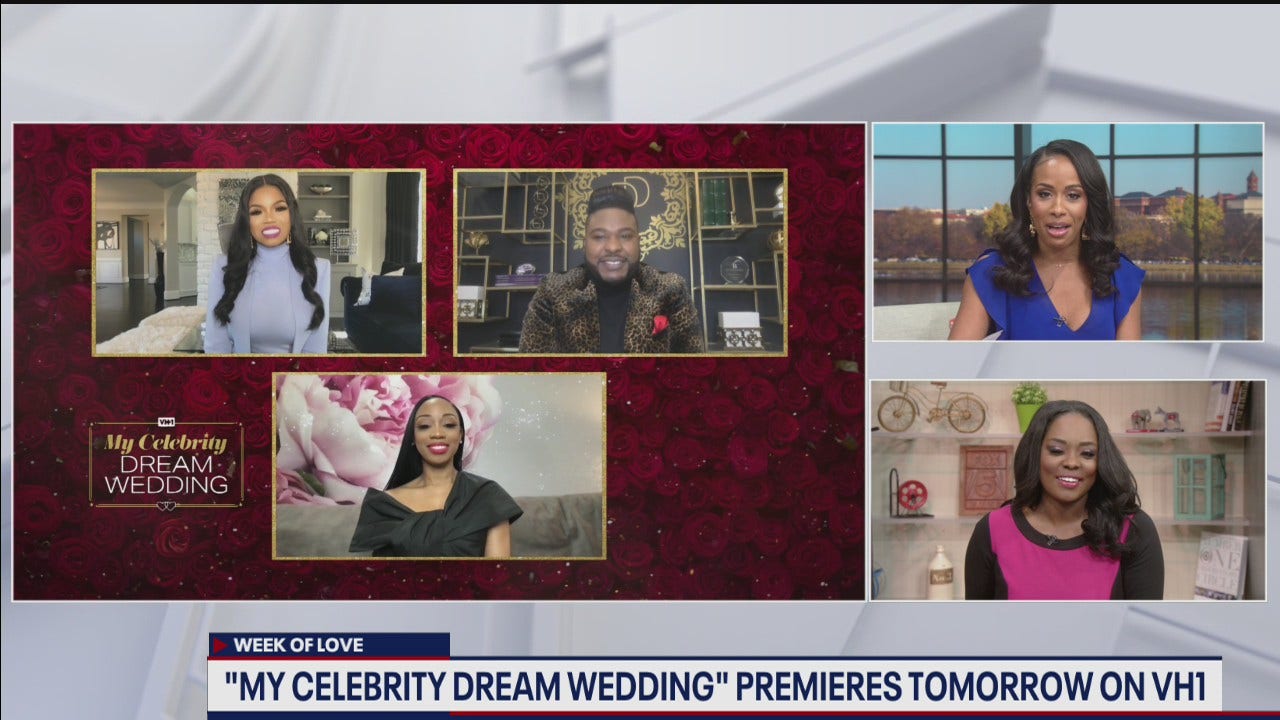 Competitors on "My Celebrity Dream Wedding" dish on show