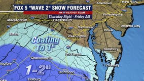 First round of snow moves out Thursday AM; second round of winter weather expected south of DC area tonight