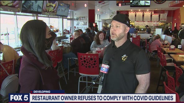 Restaurant owner refuses to comply with COVID guidelines