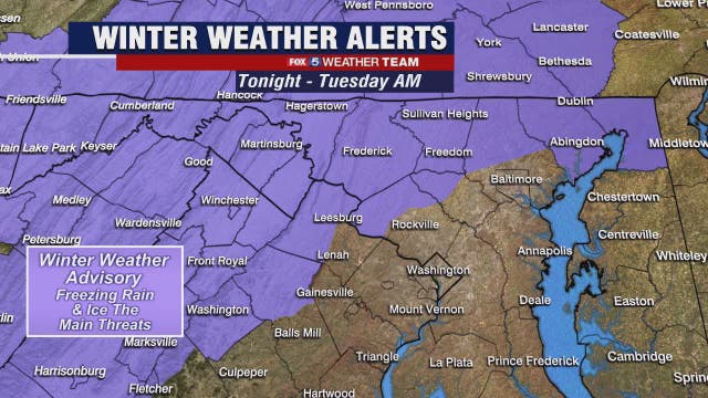 Presidents Day showers, freezing rain possible Monday; eyes ahead to another winter weather threat