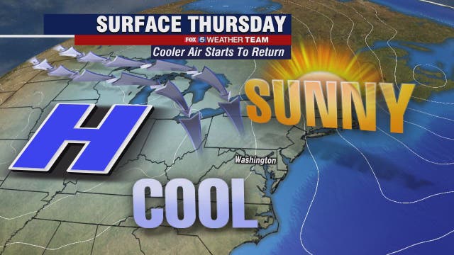 Sunny, chilly Thursday with highs in the 50s