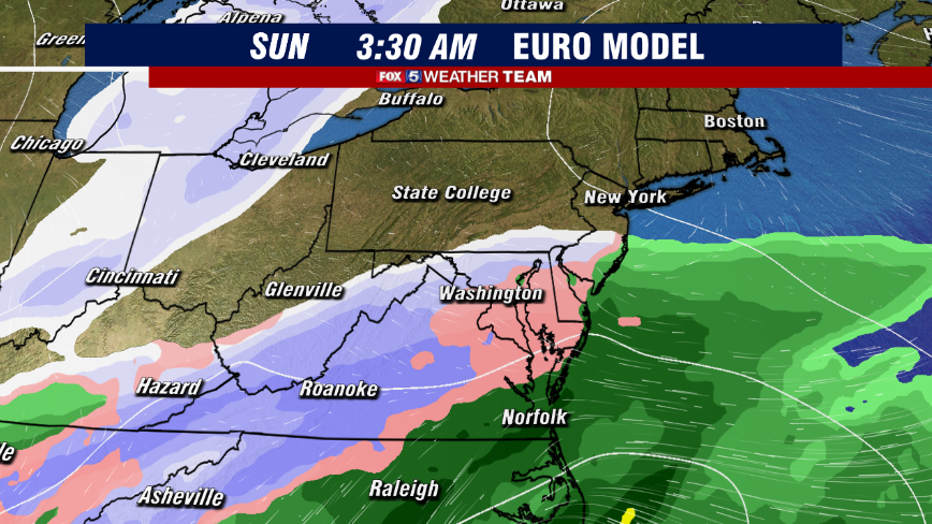 Snow Possible Sunday Morning Across Dc Region