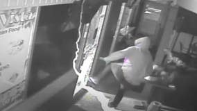 Video shows Gaithersburg restaurant burglar smash his way out