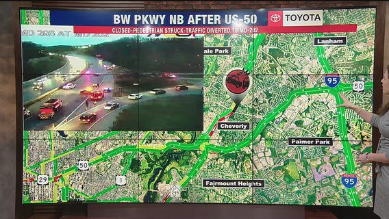 Woman struck, killed by vehicle on Baltimore-Washington Parkway Tuesday morning