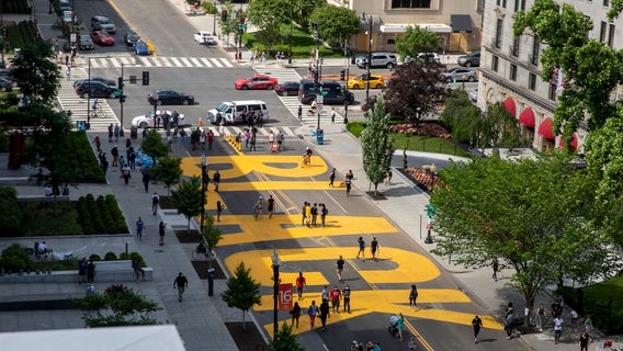 Travel lanes to reopen temporarily at Black Lives Matter Plaza starting this Sunday