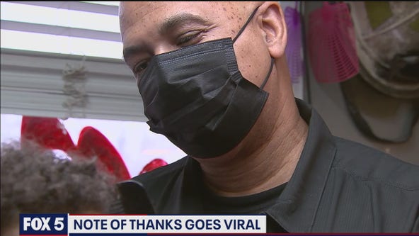 Note of thanks goes viral