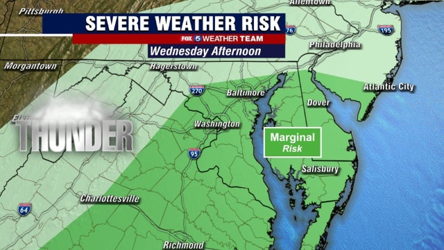 Showers and storms Wednesday with mild temperatures in the 60s