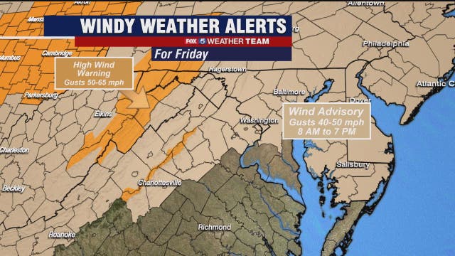 Windy, warm Friday with highs near 80 degrees