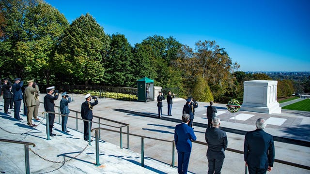Tomb of the Unknown Soldier at Arlington National Cemetery reopens to public