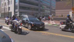 Body of fallen USCP officer Billy Evans escorted to funeral home