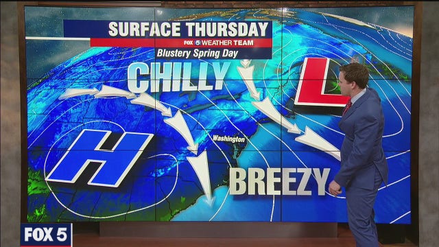 Cool and breezy Thursday with highs in the 50s