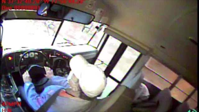 Video: Deer smashes through Virginia school bus windshield