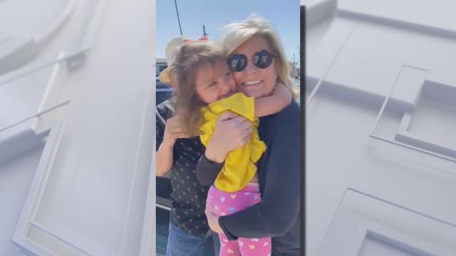 Tears of joy as Sue Palka reunites with granddaughter after separated by COVID-19 pandemic