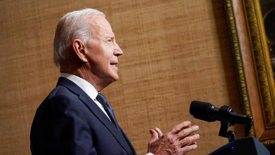 President Biden Delivers Address On Afghanistan From White House Treaty Room