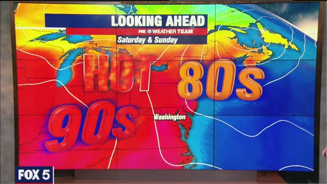 Hot Friday with highs in the 80s; temperatures back in the 90s this weekend