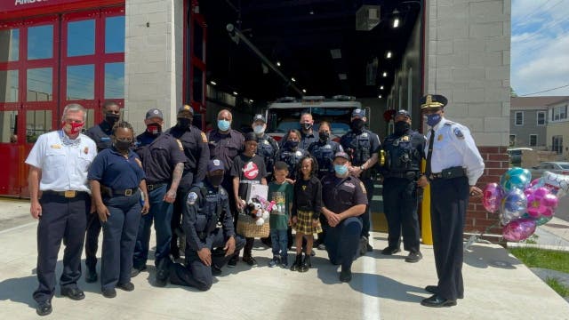 7-year-old girl shot in DC reunites with crew who helped save her life