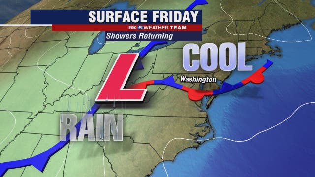 Cloudy Friday with afternoon and evening showers; highs in the 60s