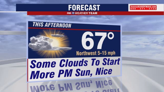 Morning clouds Wednesday with afternoon sunshine; highs in the 60s