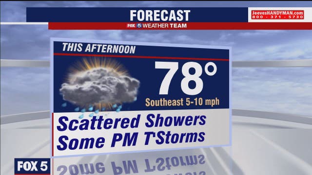 Showers and thunderstorms Friday; cool and cloudy Memorial Day weekend ahead