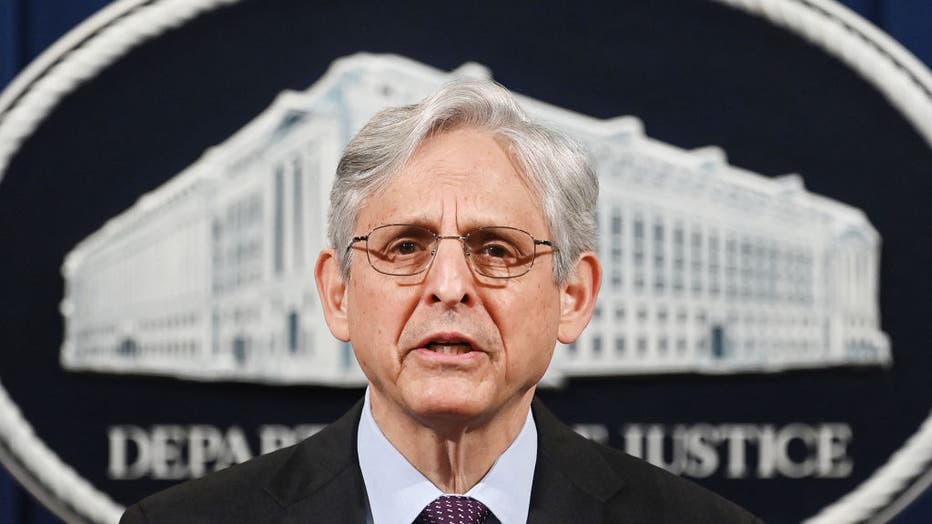 U.S. Attorney General Merrick Garland speaks at the Department of Justice in Washington, D.C. on April 26, 2021. (Photo by MANDEL NGAN/POOL/AFP via Getty Images)