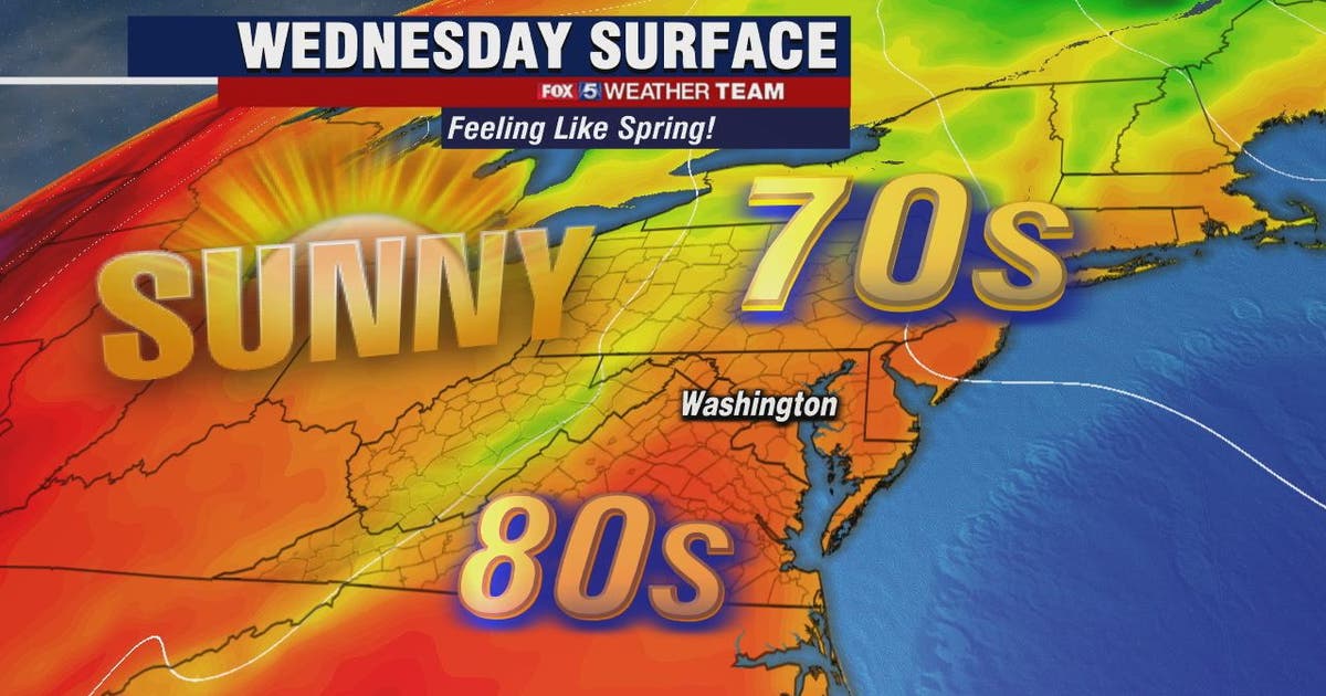 Sunny and pleasant Wednesday with highs near 80 degrees | FOX 5 DC