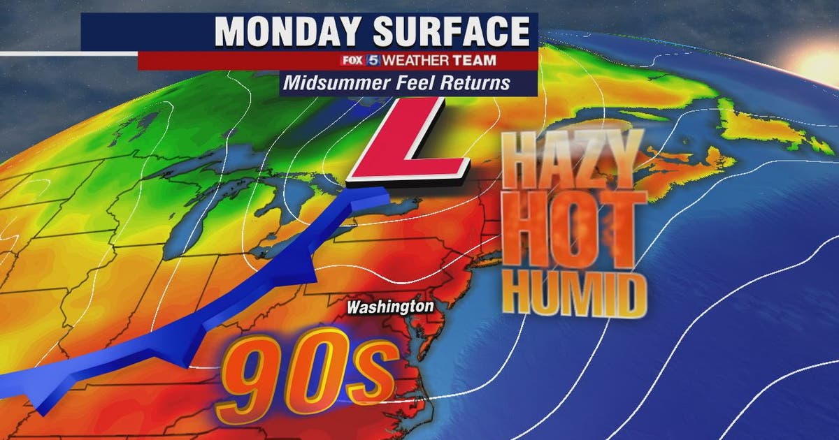 Hot, humid first full day of summer Monday with highs in the 90s; PM ...
