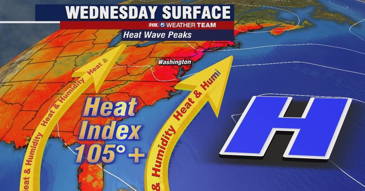 Extreme heat continues Wednesday with heat index temperatures near 105 ...